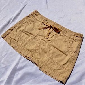 Y2K Tan Express Mini Skirt